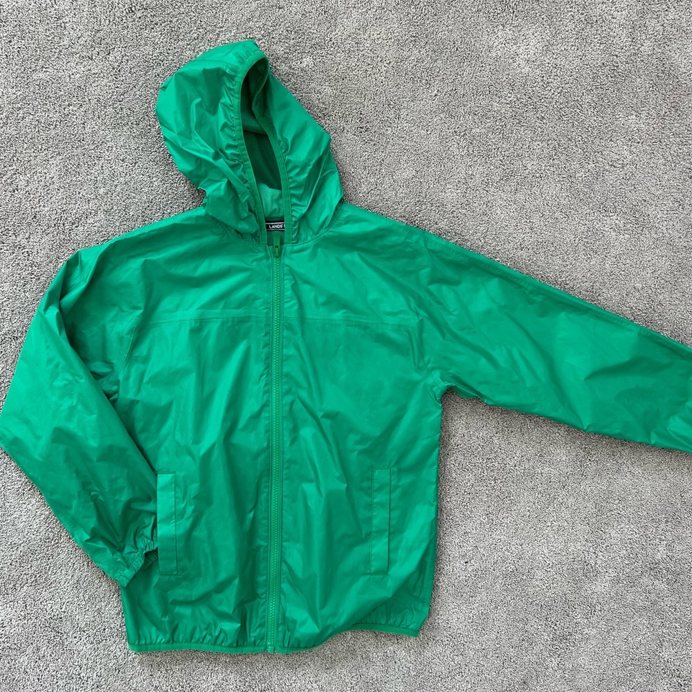 Lands' End Kids Green Raincoat